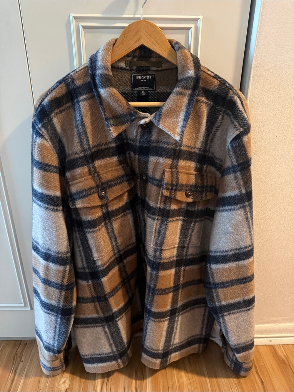 Todd Snyder Italian Shirt Jacket in Tan | Size XL